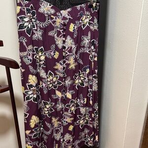 Floral Skirt in Purple and Yellow